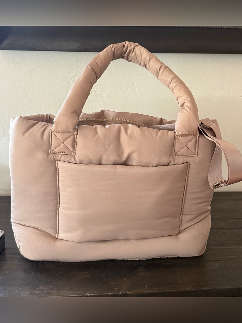 Wilo Padded Tote Bag in Blush - Picture 3 of 6